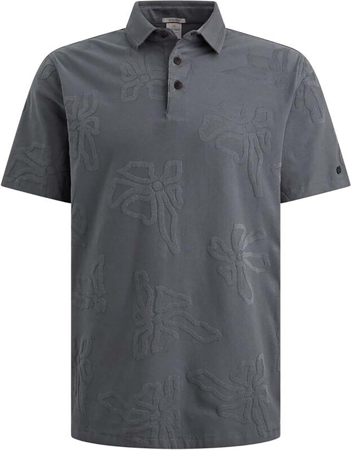 Cast Iron Polo Jaquard Regular fit Grijs