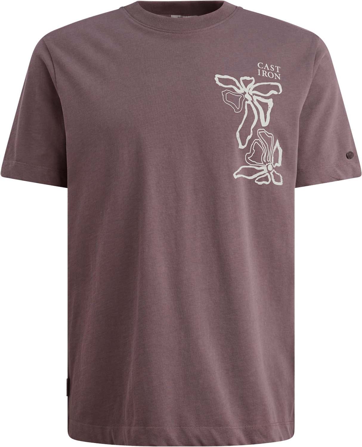 Cast Iron T-shirt Regular fit Paars