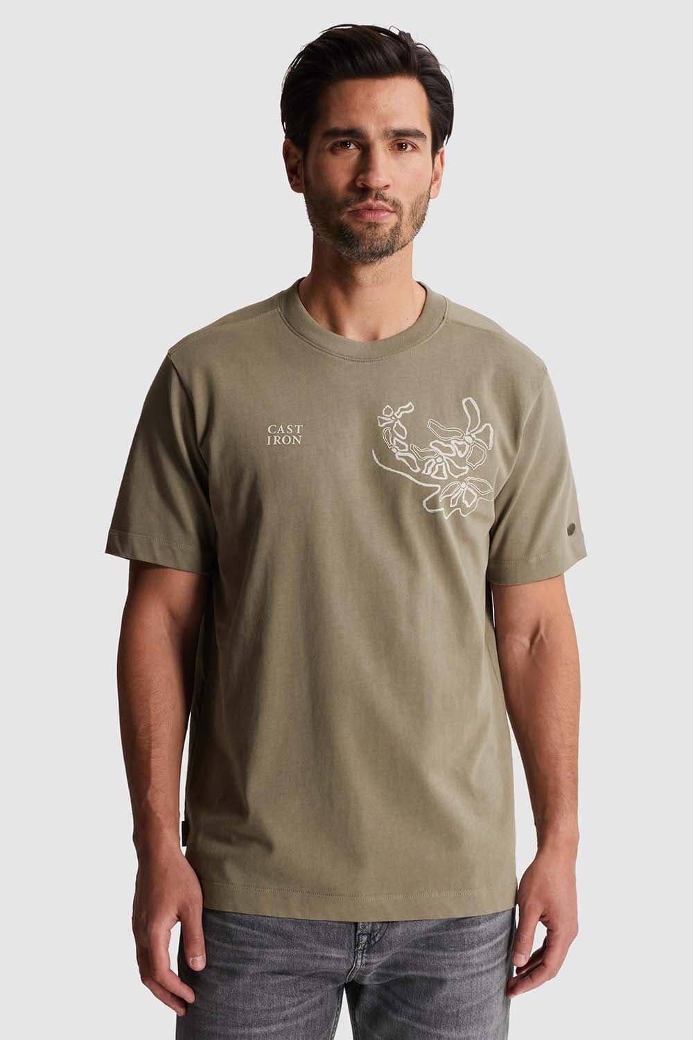 Cast Iron T-shirt Regular fit Groen