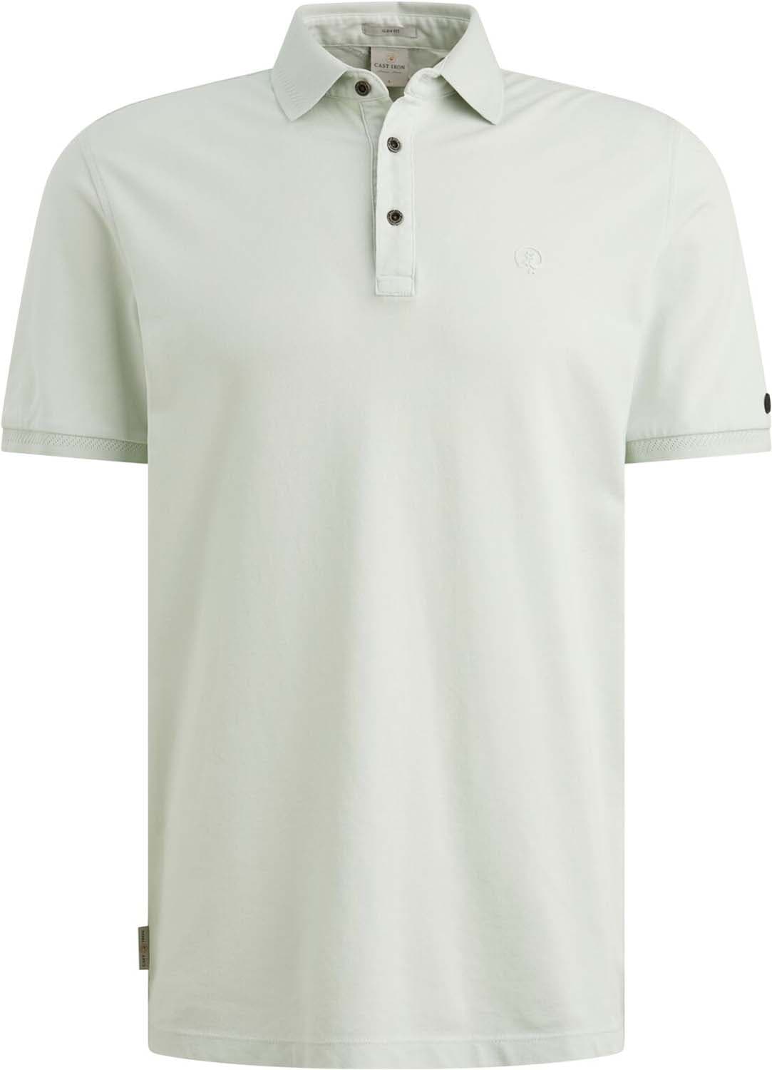 Cast Iron Polo Fine Pique Slimfit Blauw