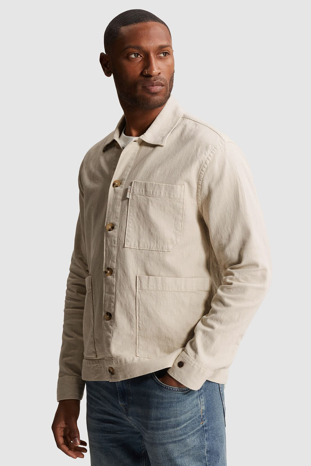 Cast Iron Overhemd Structured Grijs