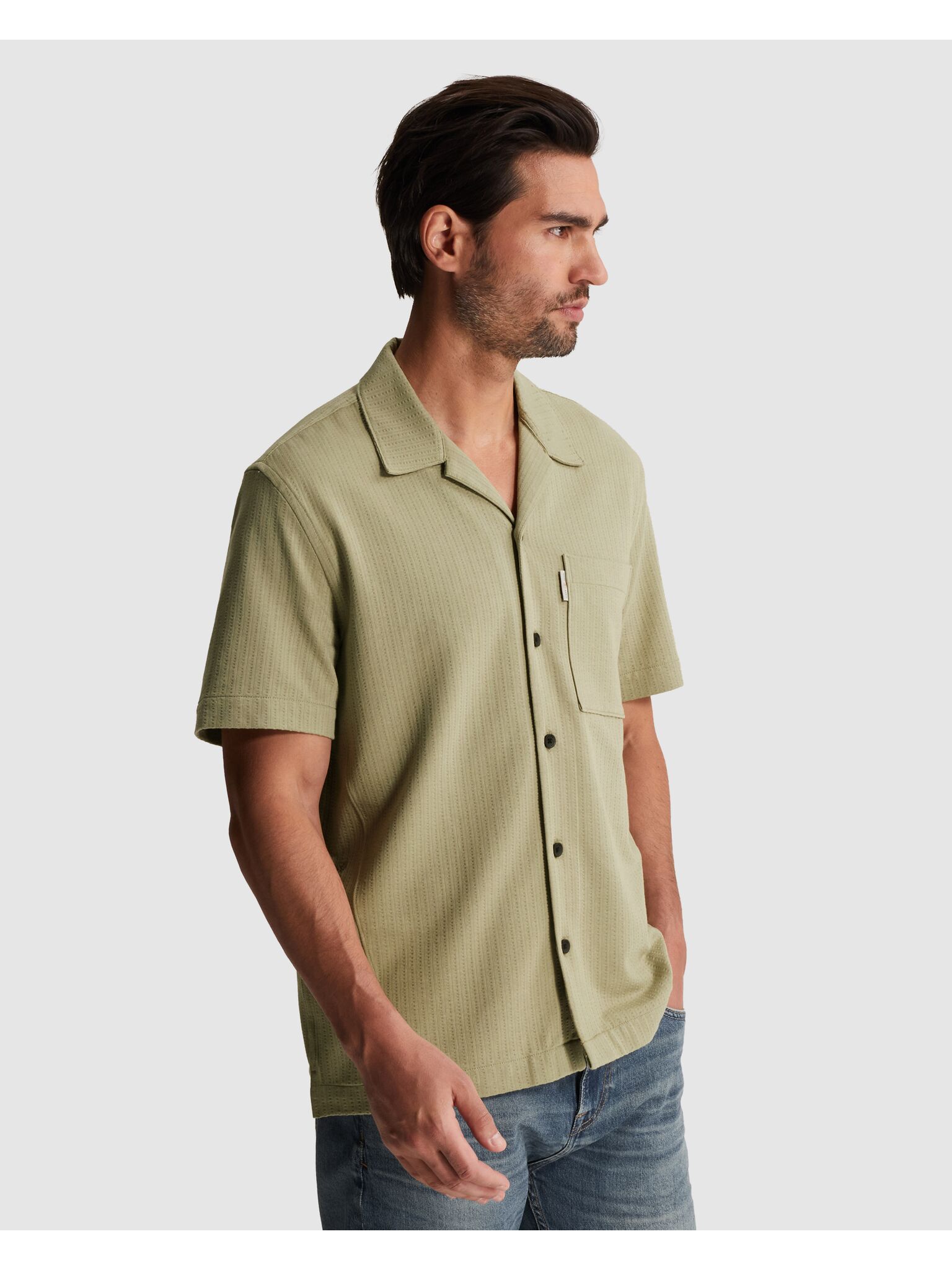 Cast Iron Overhemd Tech Structure Groen