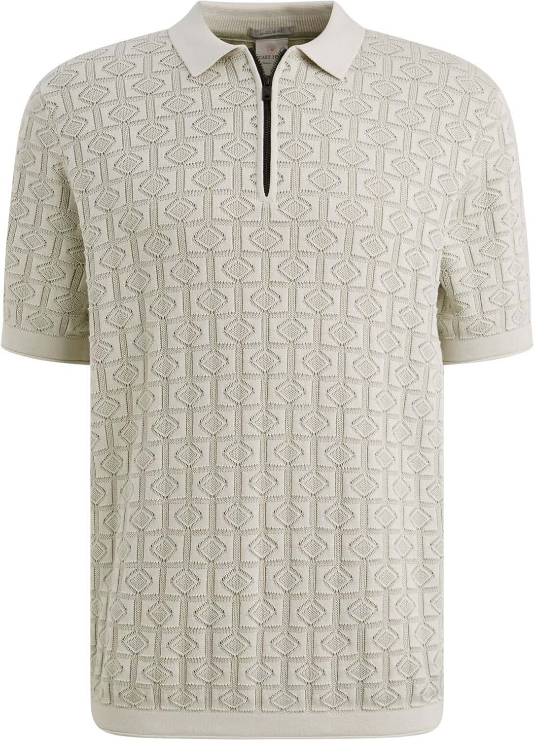 Cast Iron Polo Ajour regular fit  Grijs