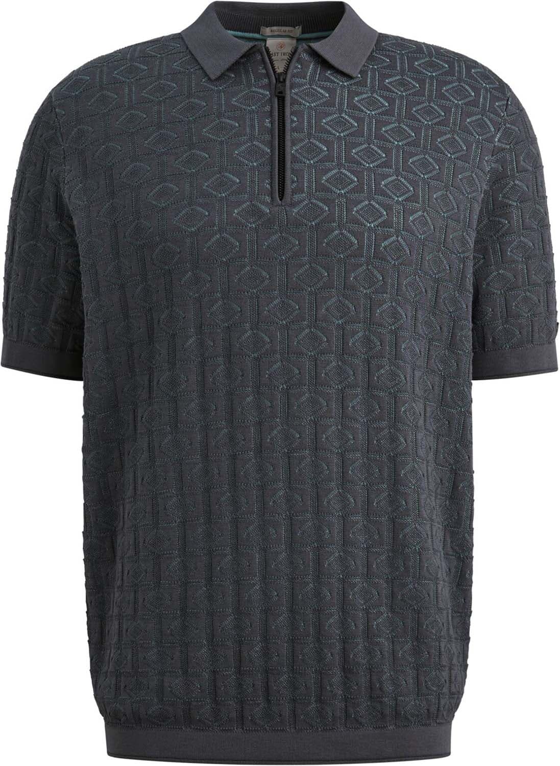 Cast Iron Polo Ajour regular fit  Grijs