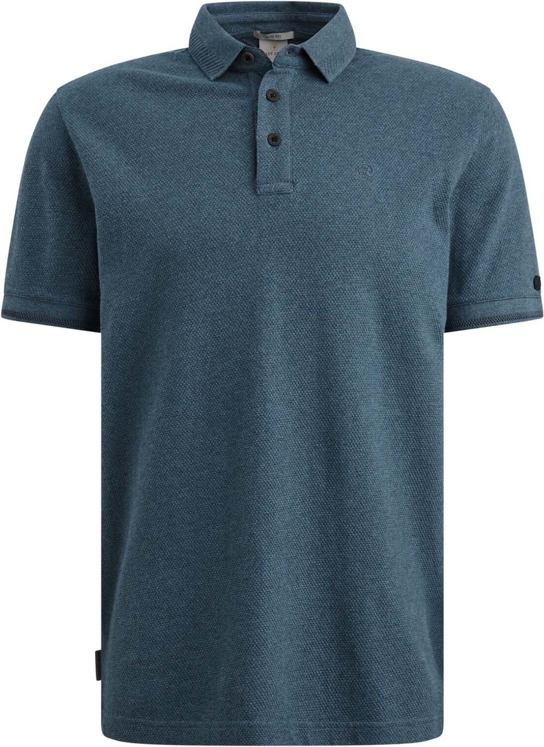 Cast Iron Polo Popcorn slim fit  Grijs