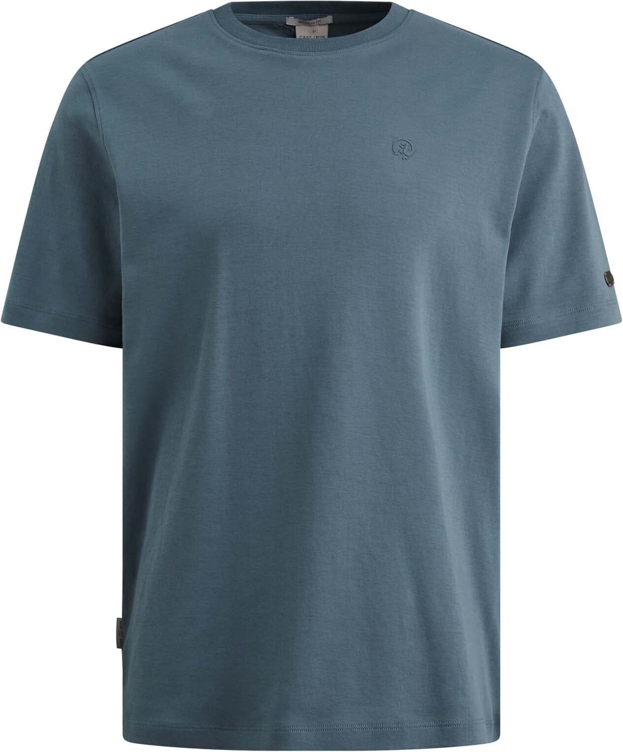 Cast Iron T-shirt Interlock  Blauw