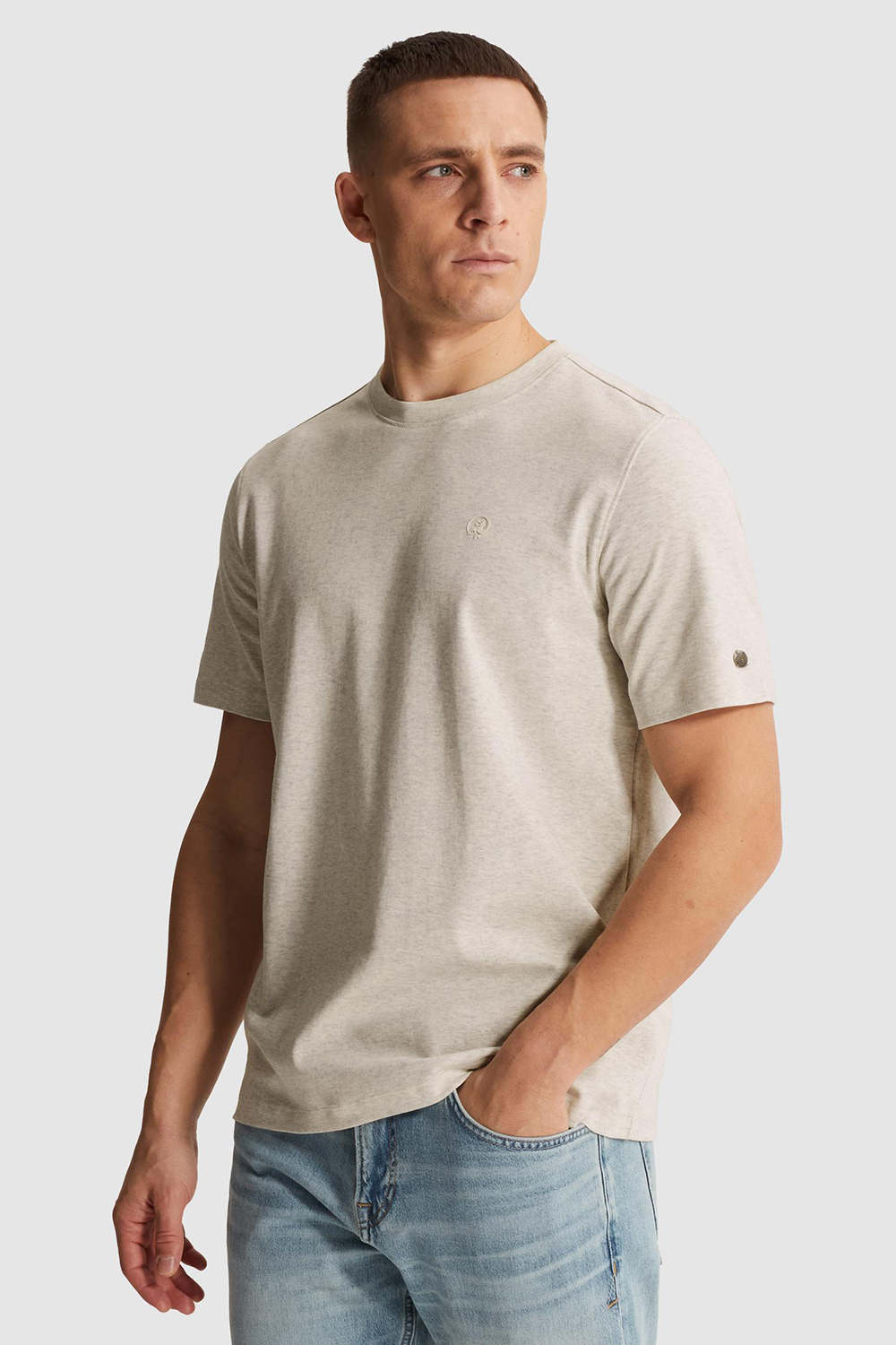 Cast Iron T-shirt Interlock regular fit Grijs