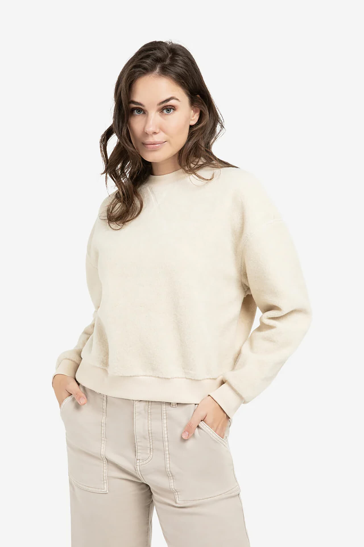 Yaya Sweater Teddy Grijs