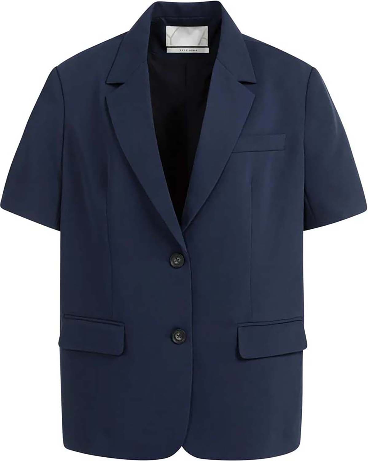 Yaya Blazer met korte mouwen Navy