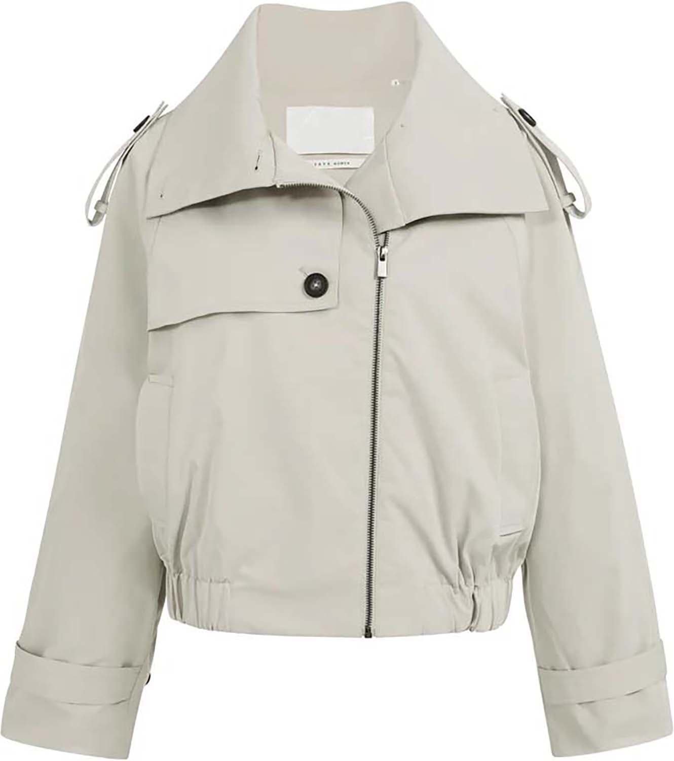 Yaya Trenchcoat Bomberjack Grijs