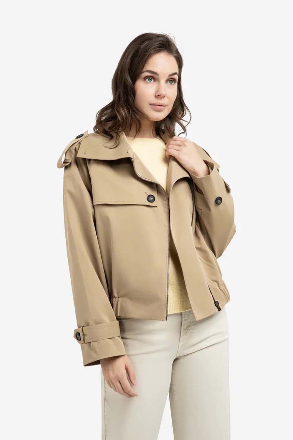 Yaya Trenchcoat Bomberjack Kaki