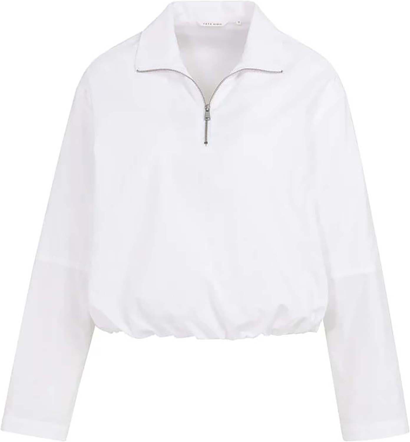 Yaya Ballon blouse met rits Wit