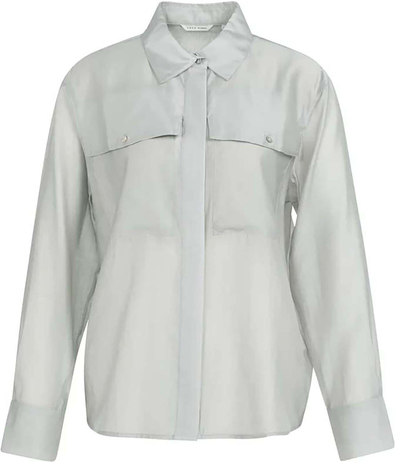 Yaya Transparante blouse Blauw