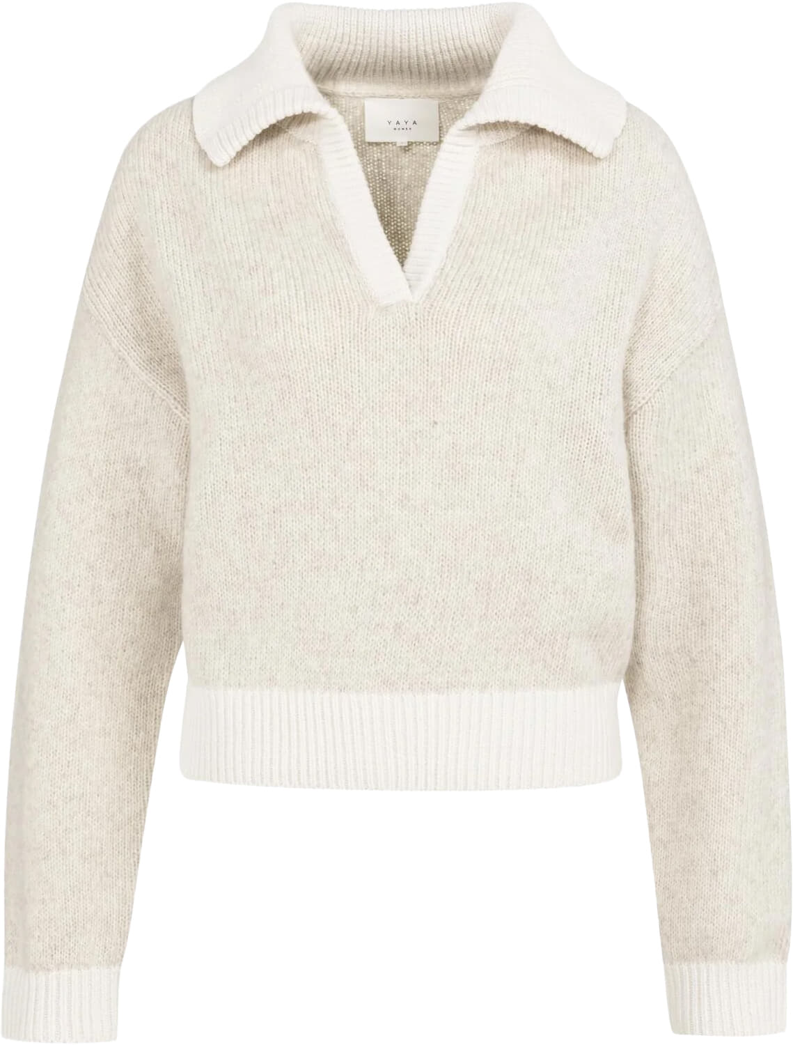 Yaya Trui met contrasterende kraag Grijs