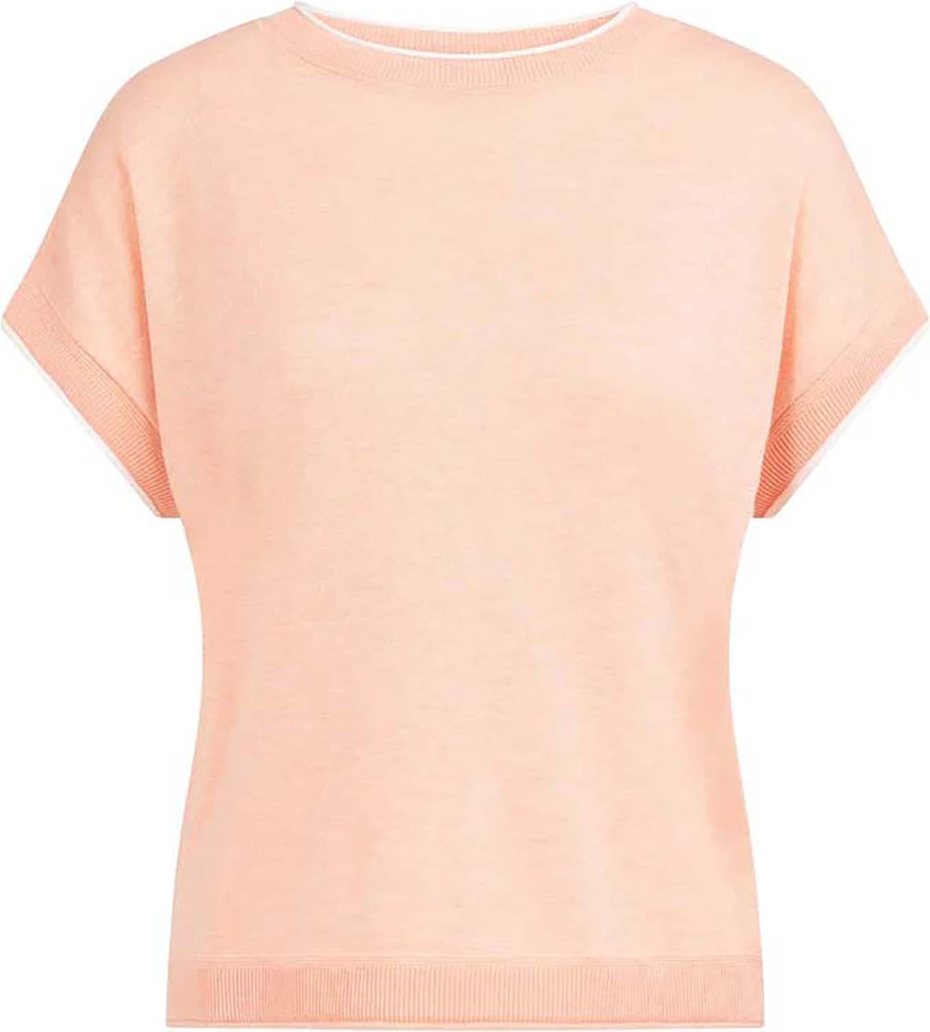 Yaya Knitted sweater with rolled ed Oranje