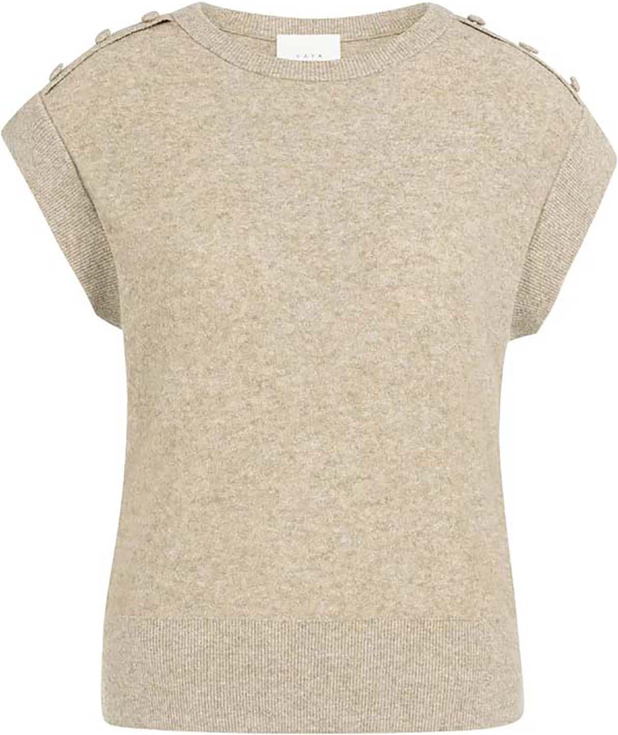 Yaya Towel knit sleeveless sweater Bruin