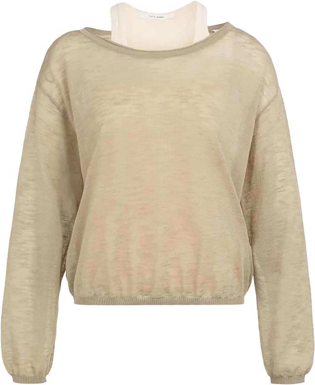 Yaya Twinset Sweater Singlet Bruin