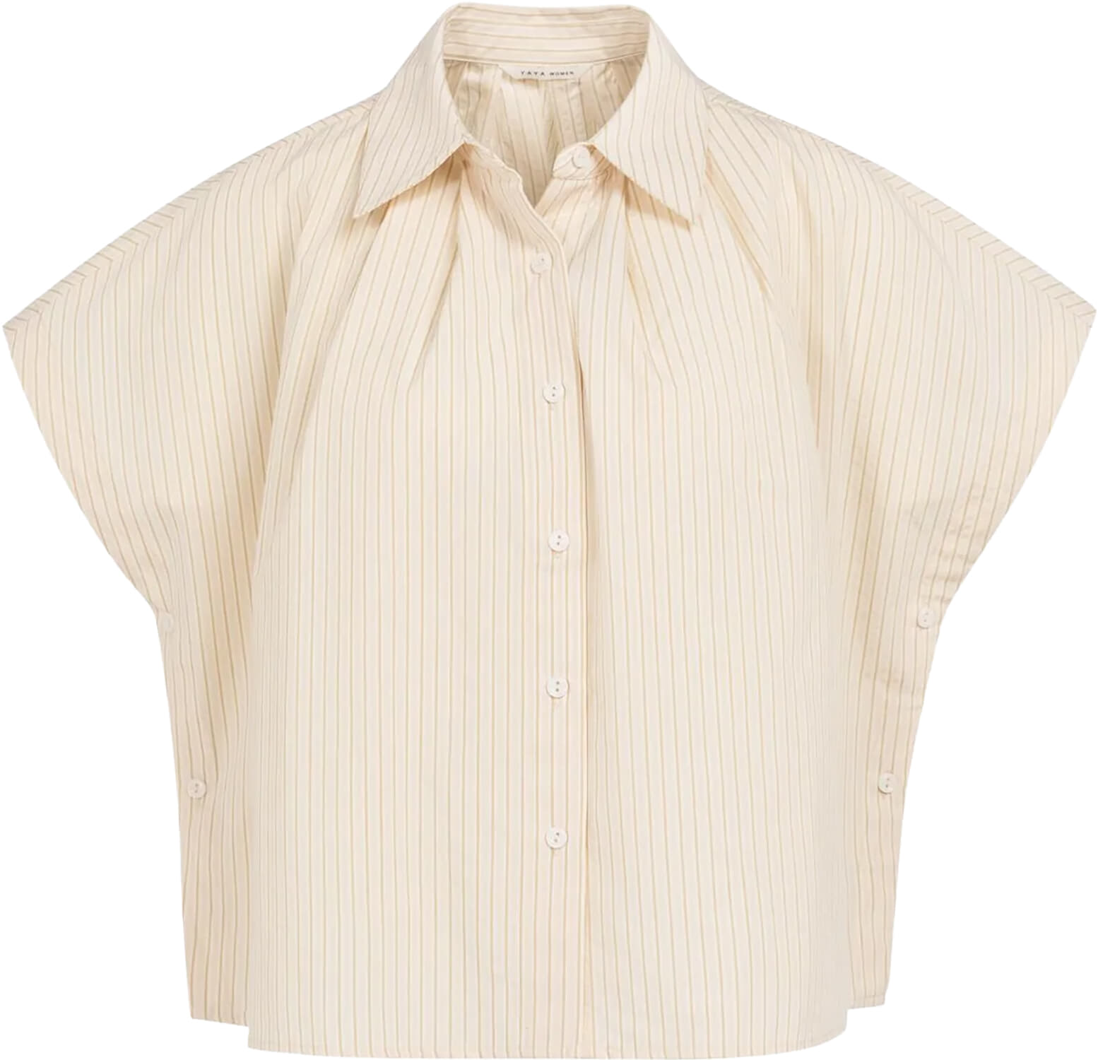 Yaya Striped sleeveless blouse with Oranje