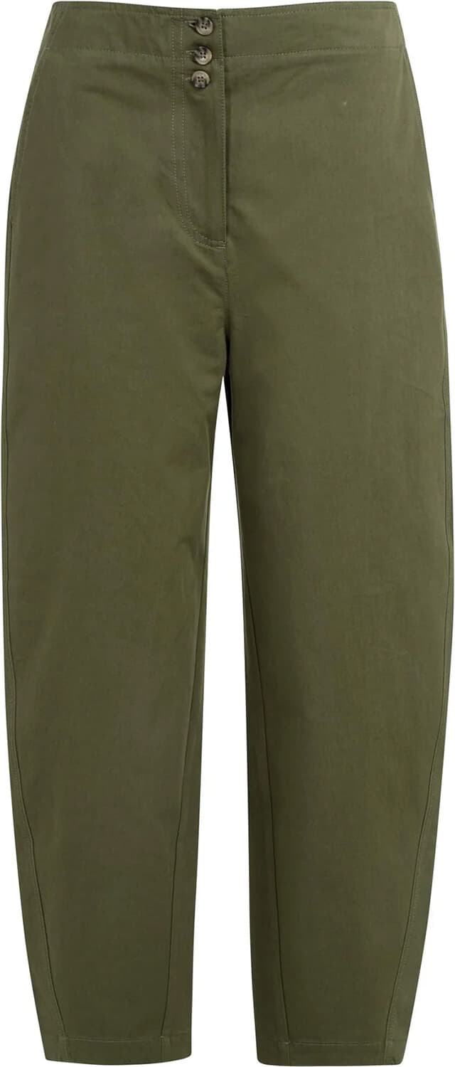 High waist barrel leg trousers Army