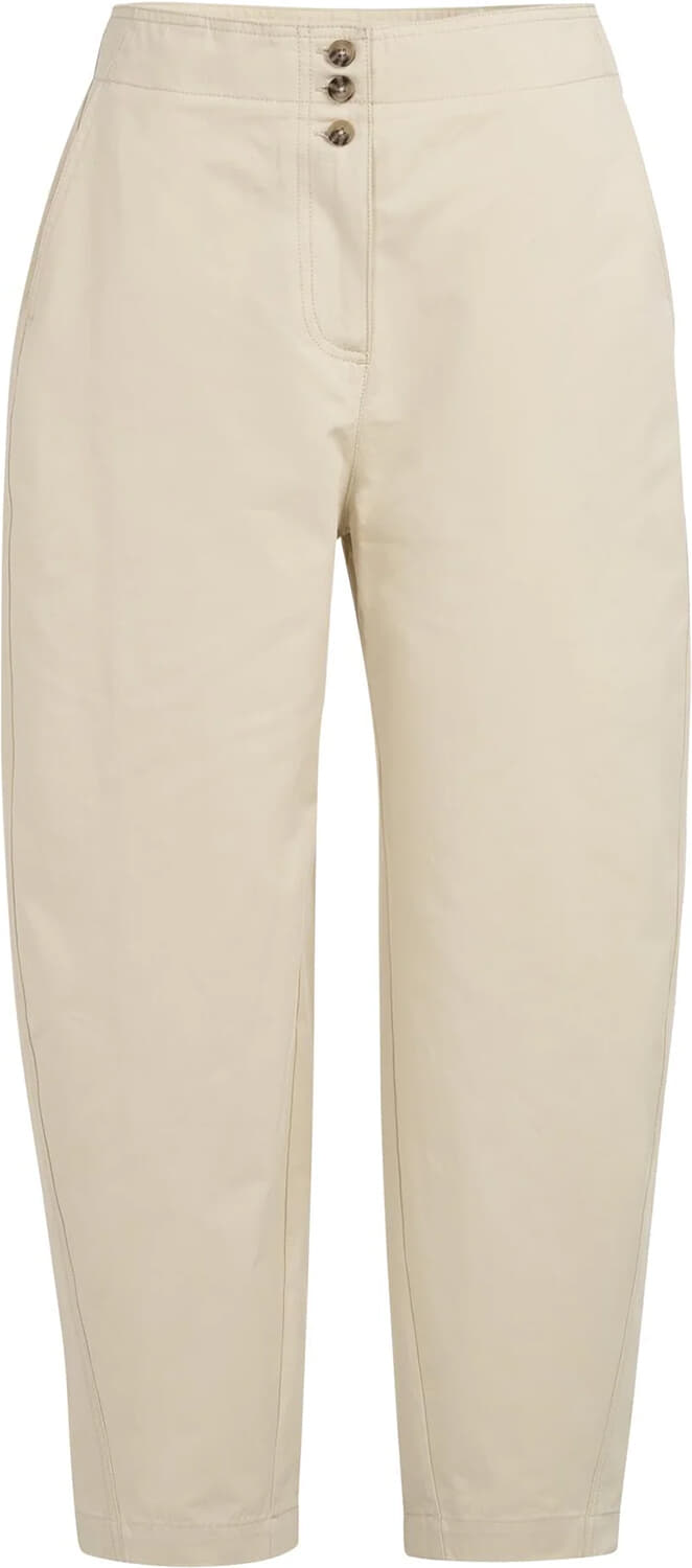 Yaya High waist barrel leg trousers Kaki