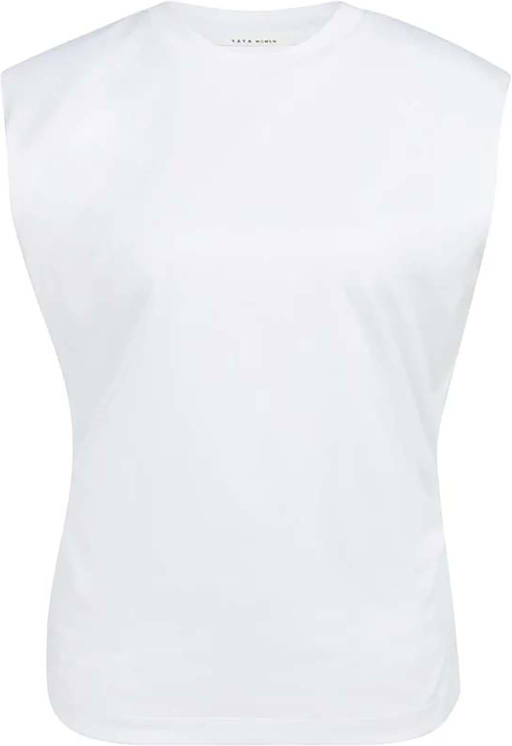 Yaya Sleeveless top with pleated si Wit