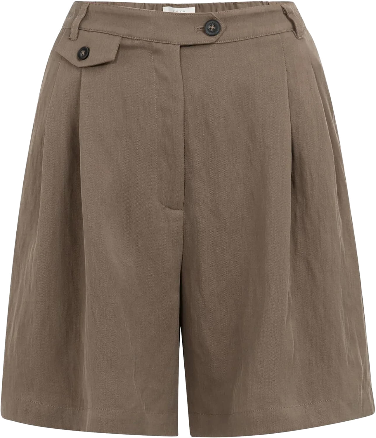 Yaya Woven longer length bermuda sh Bruin