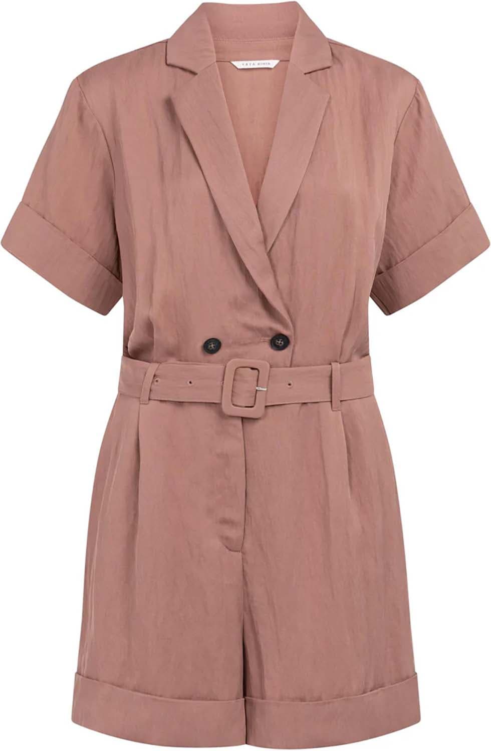 Yaya Woven loose fit playsuit with Roze