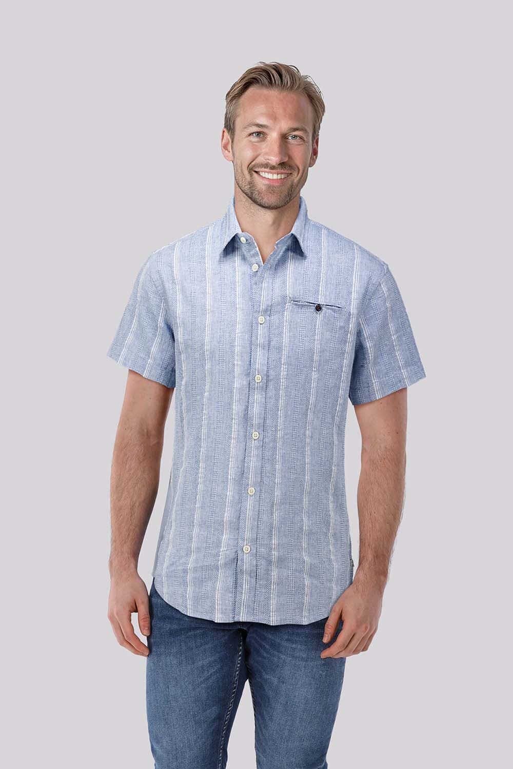 Petrol Overhemd  Blauw