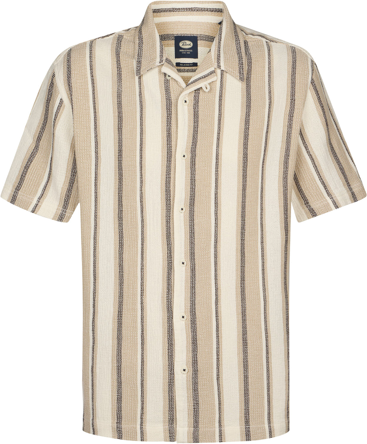 Petrol Overhemd All Over Print Kaki