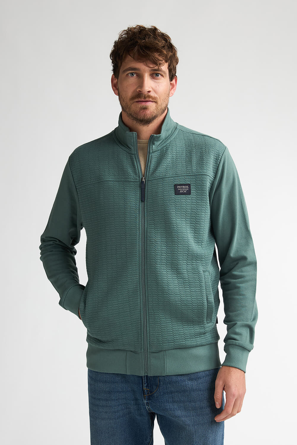 Petrol Sweatvest Groen