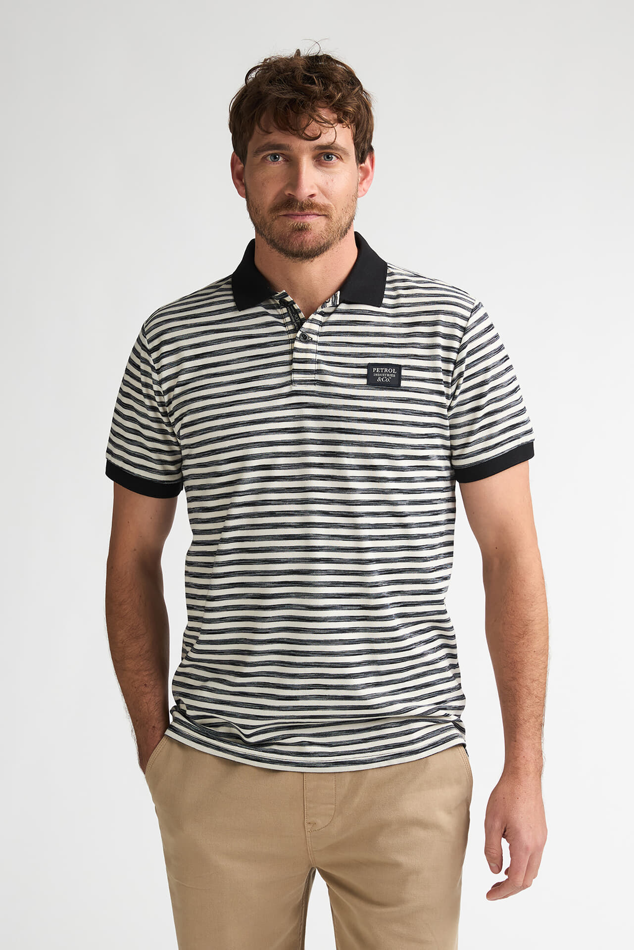 Petrol Polo Short Sleeve Zwart