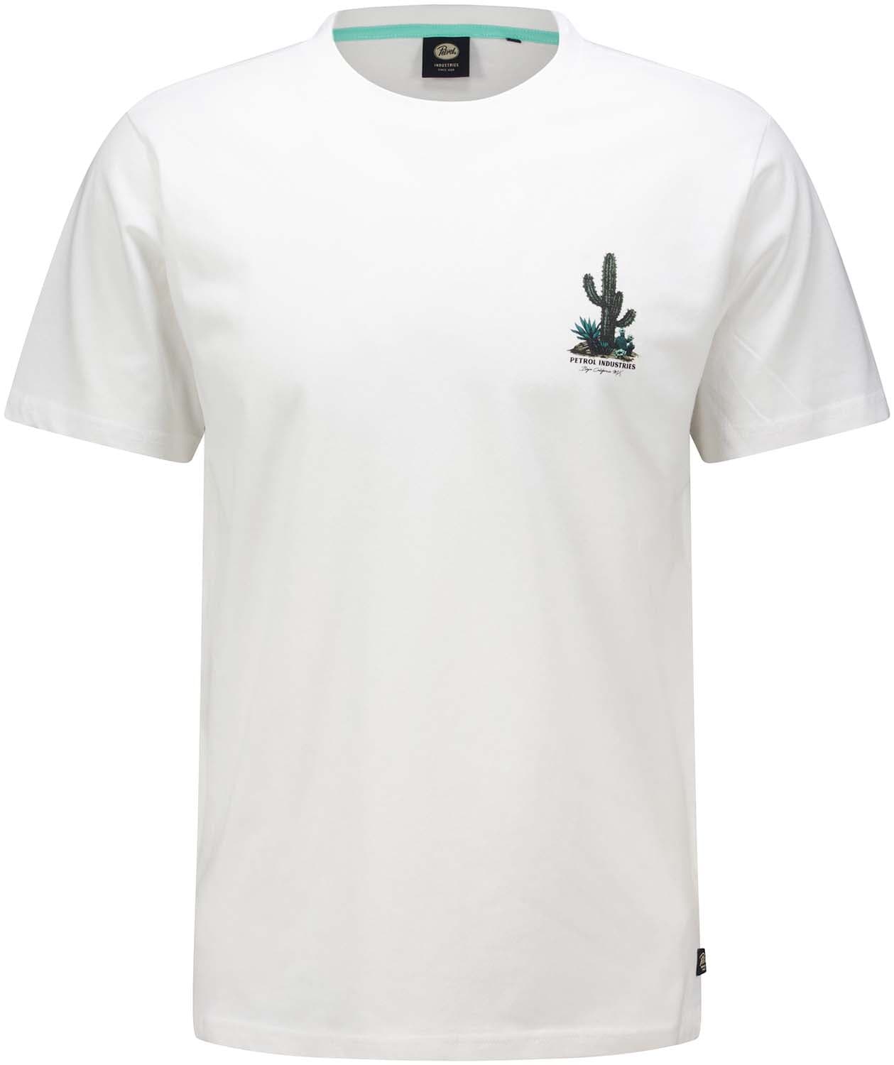 Petrol T-Shirt Classic Print Wit