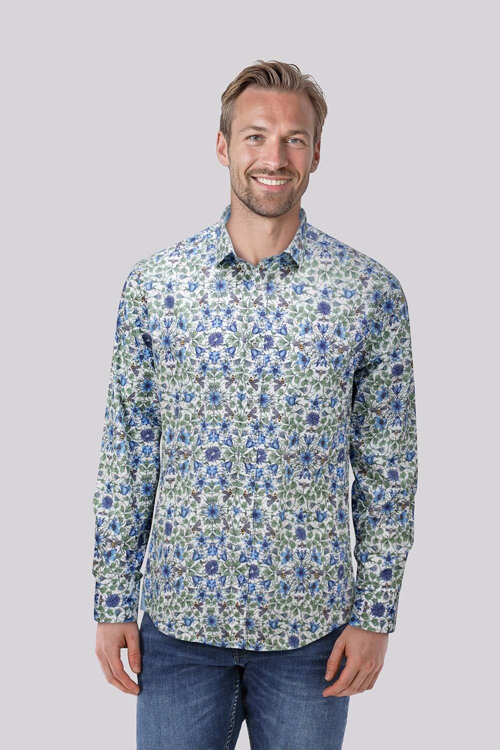 A Fish Named Fred Overhemd Art Nouveau Groen