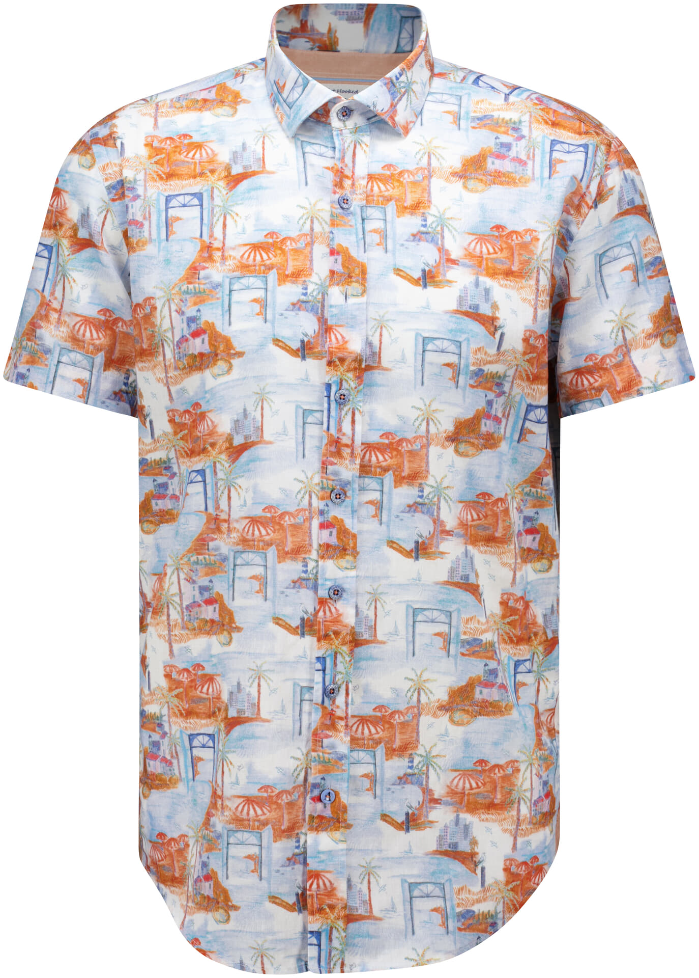 A Fish Named Fred Overhemd Island Blauw