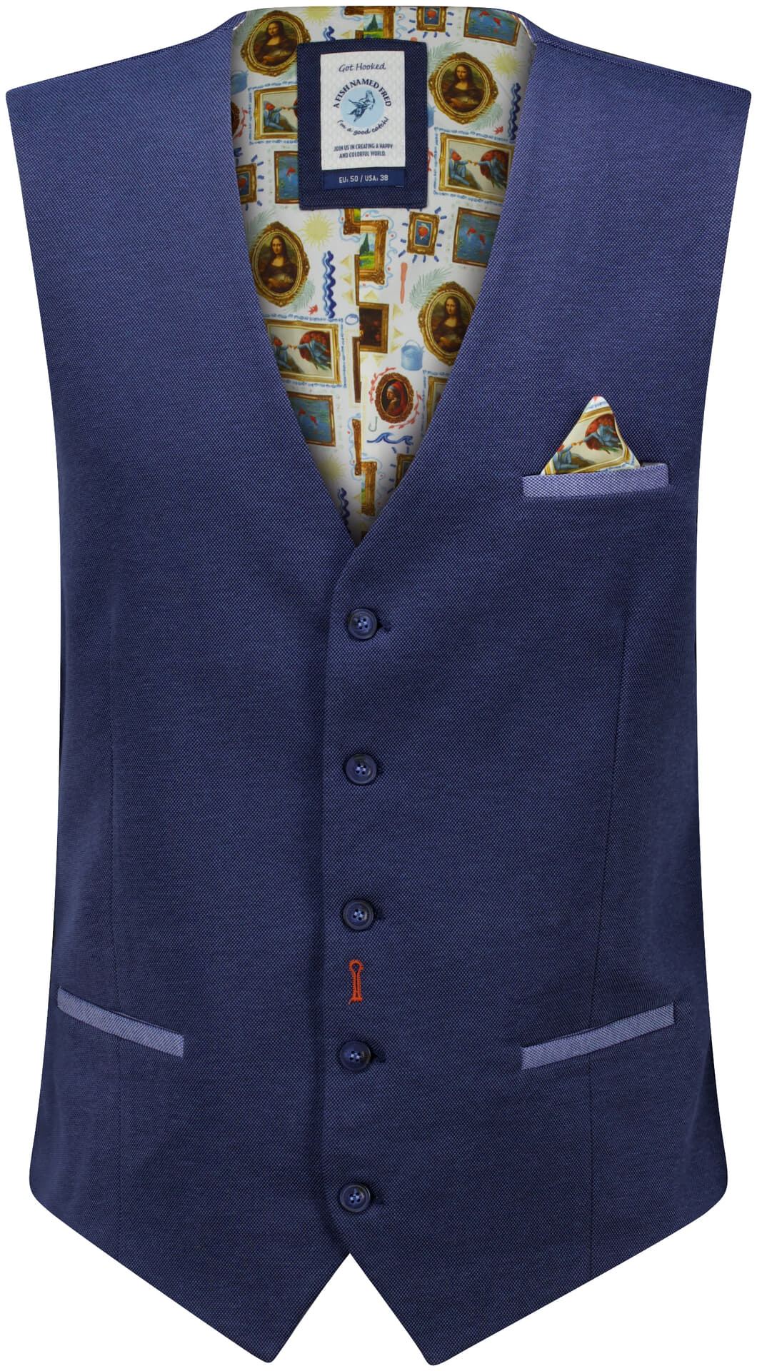 A Fish Named Fred Gilet Pique Navy