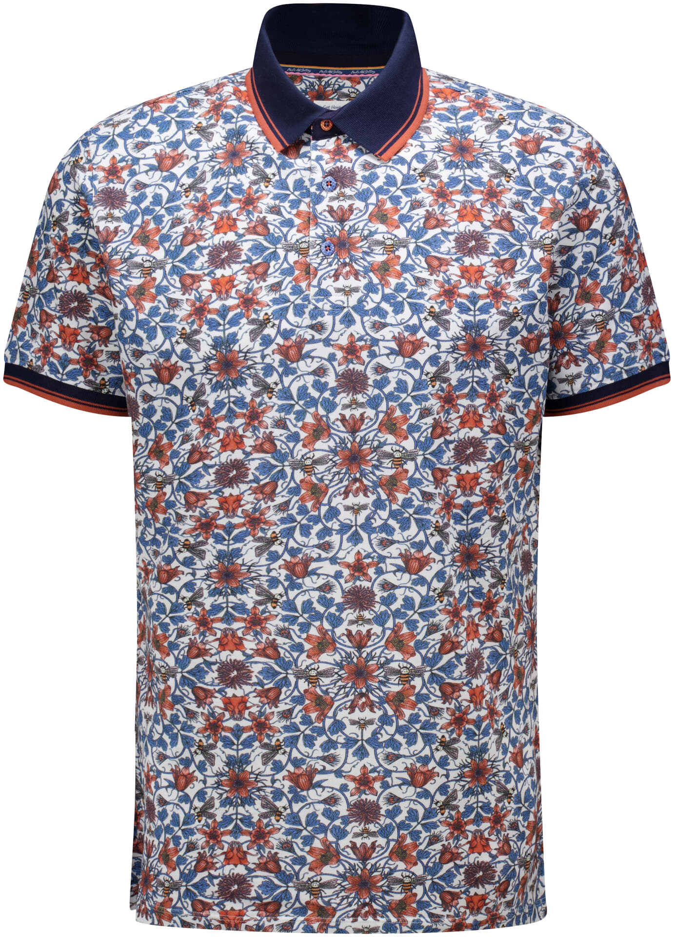 A Fish Named Fred Polo art nouveau Blauw