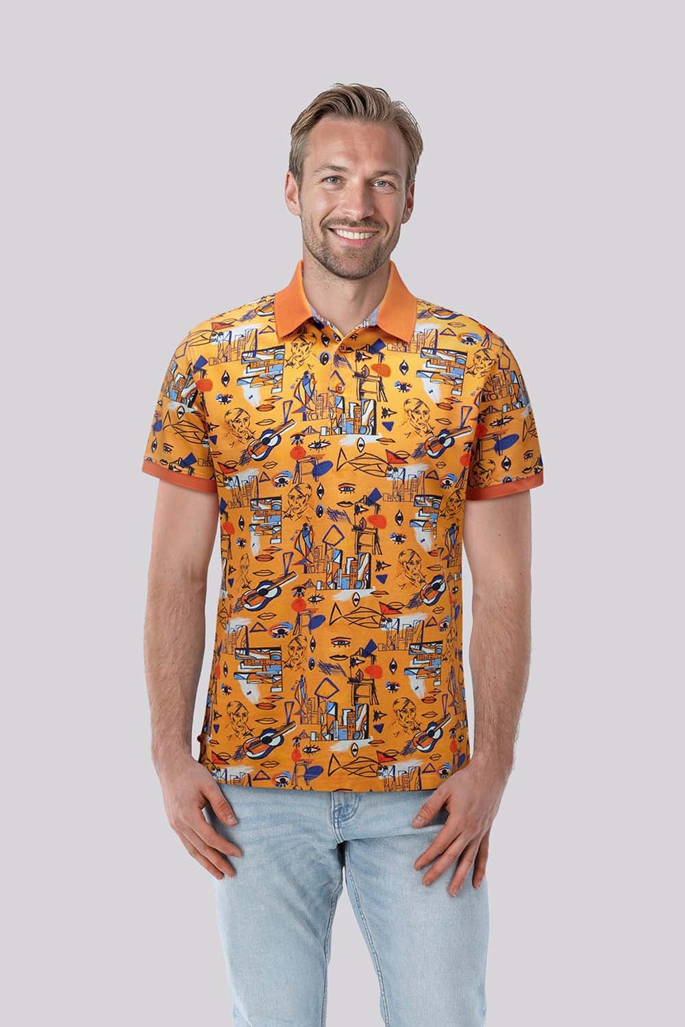 A Fish Named Fred Polo Cubist Oranje