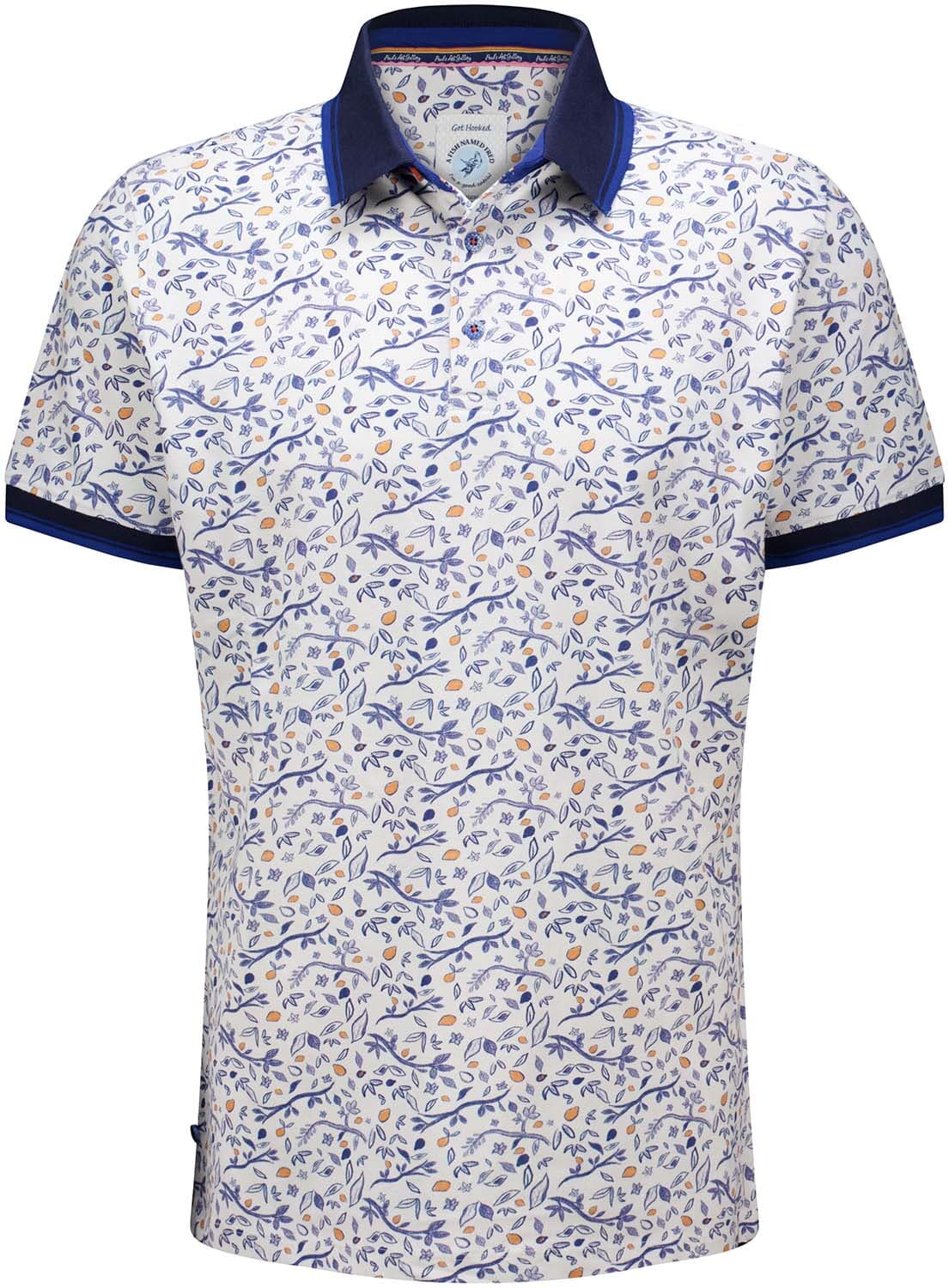 A Fish Named Fred Polo Citrus Blauw