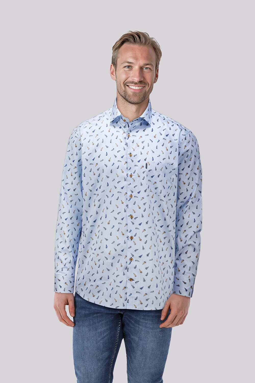 Giordano Overhemd Ascona Hemelsblauw