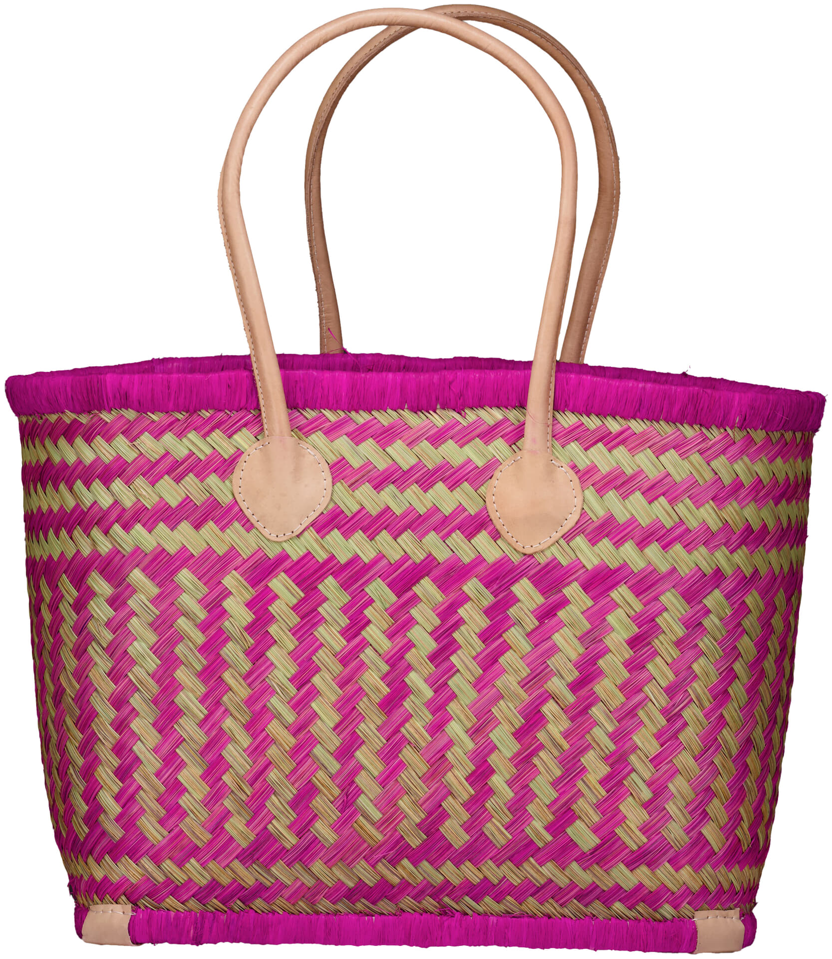 Bomont Rieten Mand Fuchsia