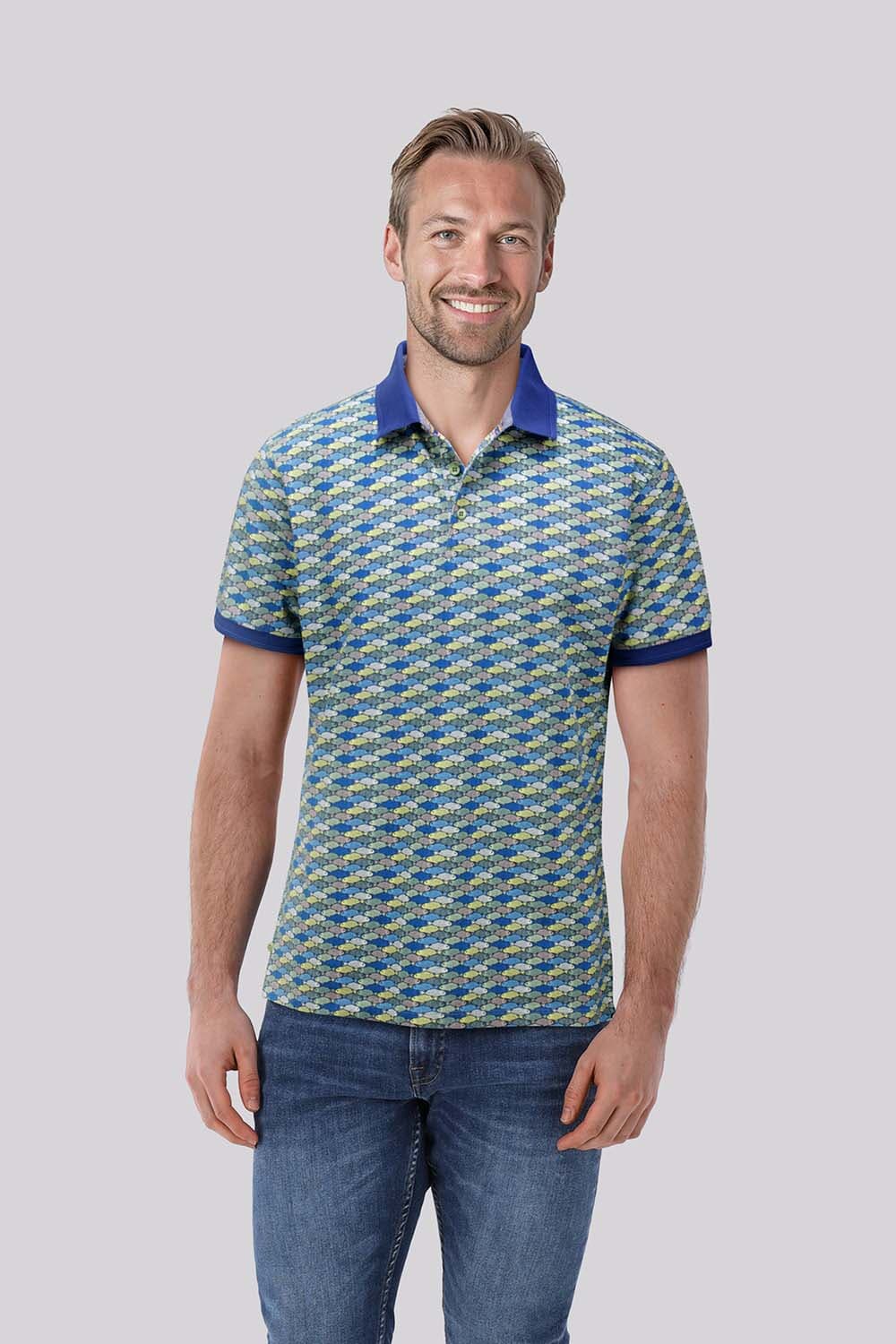 A Fish Named Fred Polo  Blauw