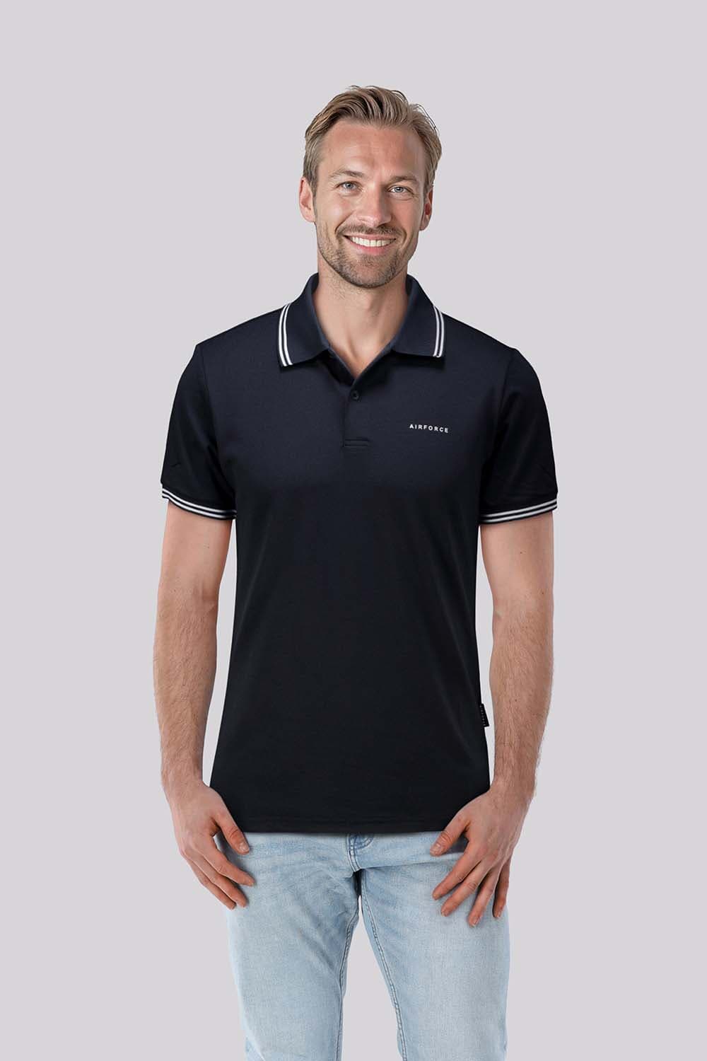 Airforce Polo Double Stripe Navy