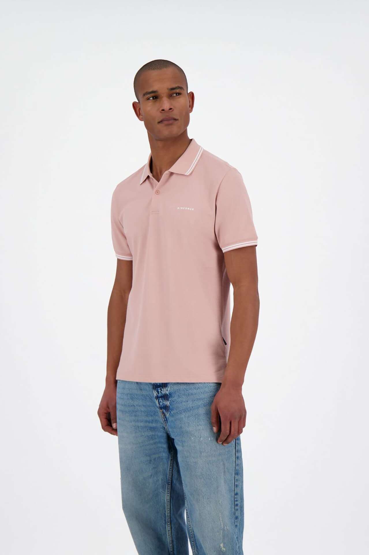 Airforce Polo Double Stripe Roze