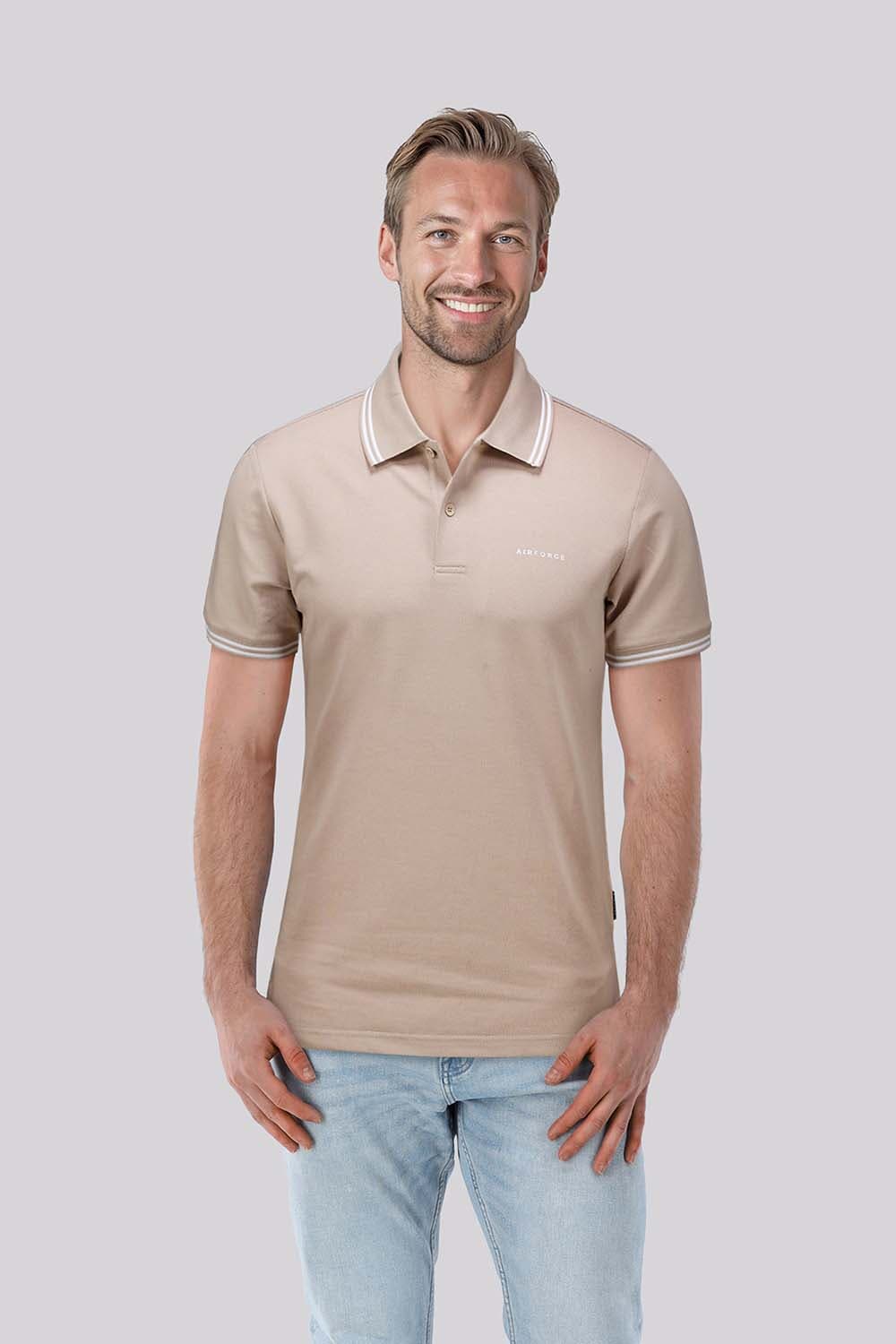 Airforce Polo Double Stripe Kaki