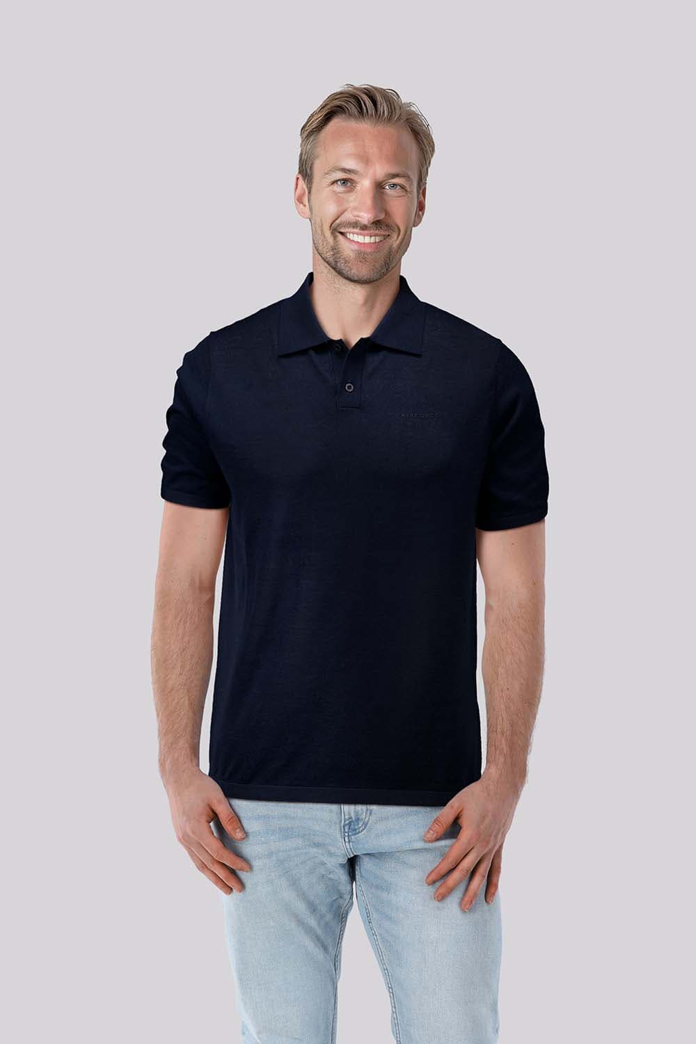 Airforce Polo Knitted Navy