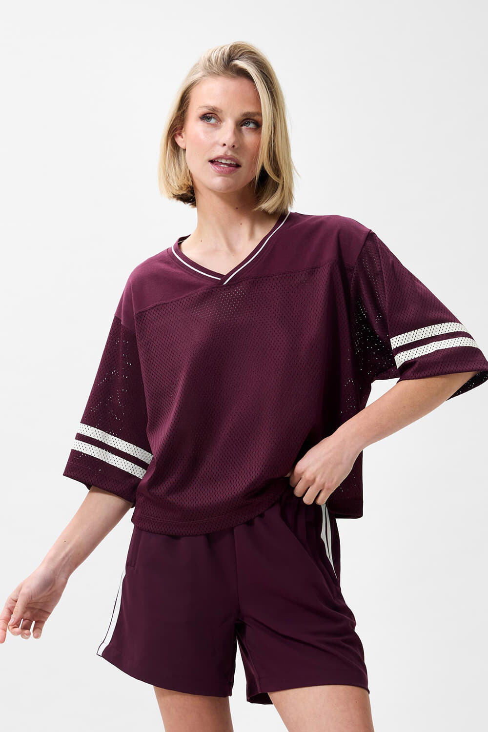 Catwalk Junkie Top Football Jersey Bordeaux Rood