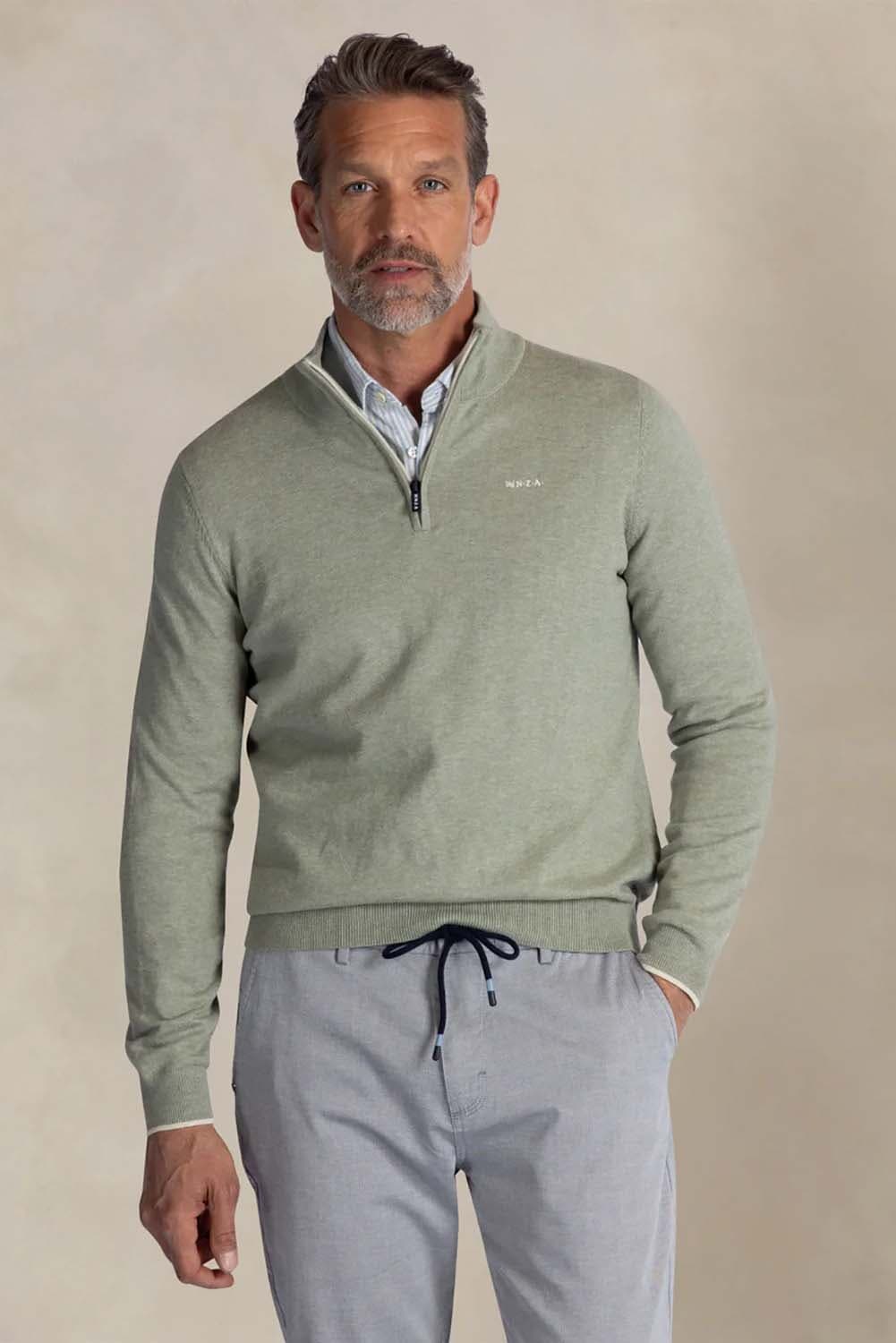 NZA Trui Half-zip  Army