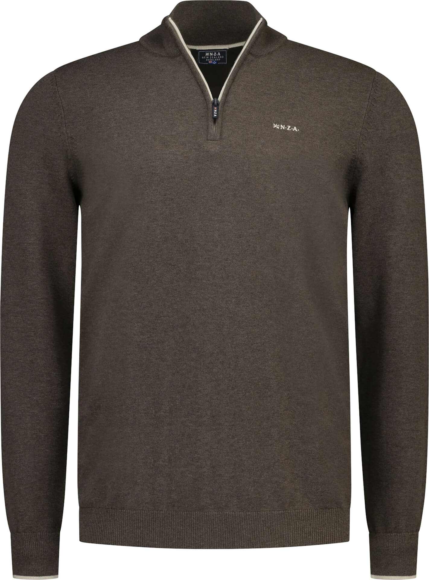 NZA Trui Half-zip  Bruin