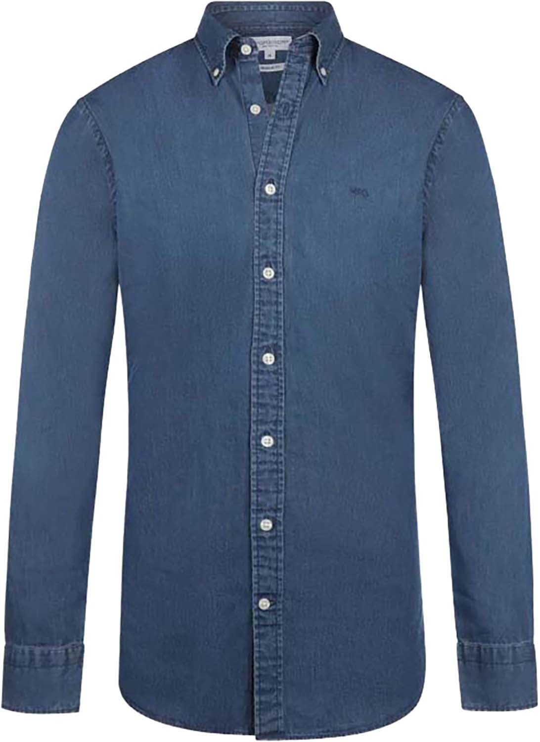 McGregor Overhemd Chambray Blauw