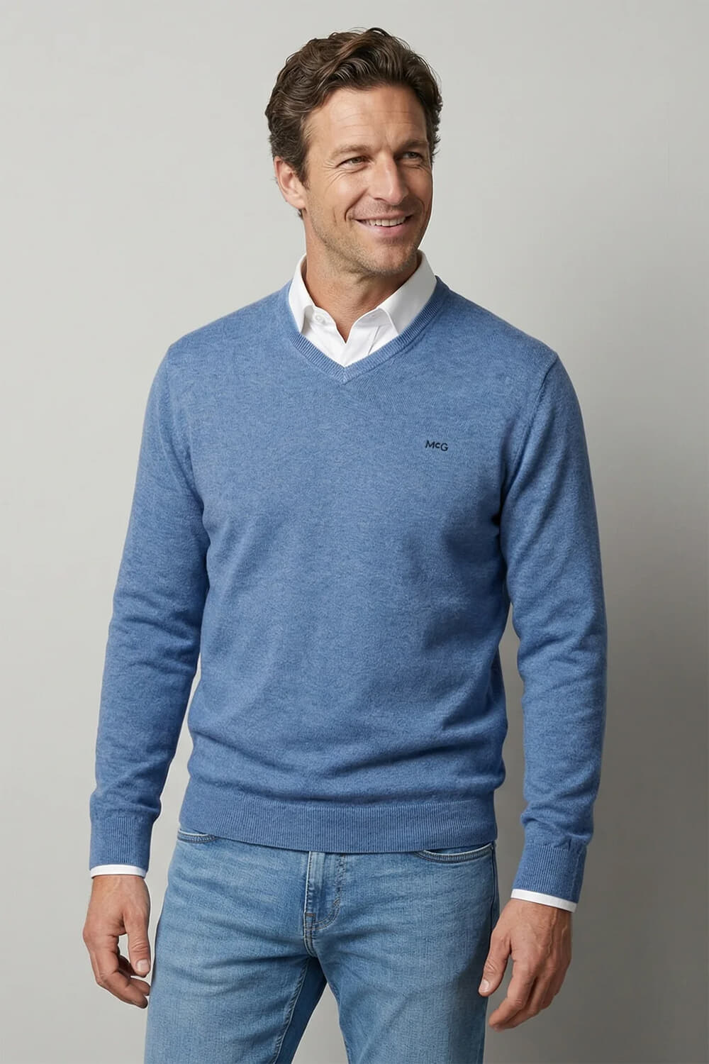 McGregor Trui v-neck Blauw